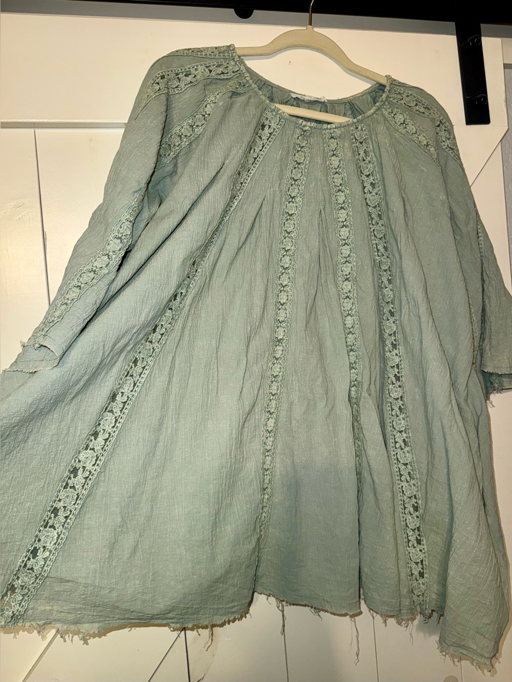 Oli & Hali washed lace tunic blouse